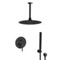 Matte Black Ceiling Rain Shower System with Handheld, Rainfall Shower Head, Shower Faucet Set